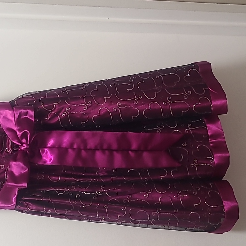Love size 10 purple with silver hearts dress
